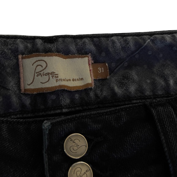 Paige Hidden Hills Bootcut Mid Rise Denim Blue Wash Jeans Size 31 - Picture 8 of 9